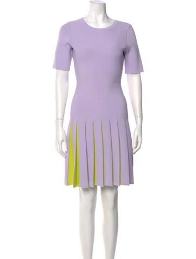 Pre-owned Milly Striped Mini Dress W/ Tags In Purple