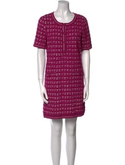 Pre-owned Milly Striped Mini Dress W/ Tags In Purple