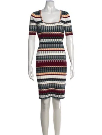 Pre-owned Milly Striped Mini Dress W/ Tags In White