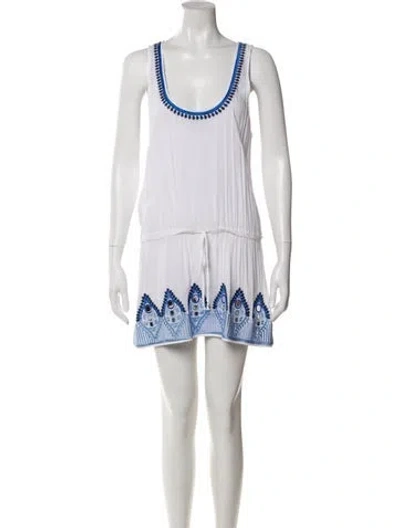 Pre-owned Milly Striped Mini Dress In White