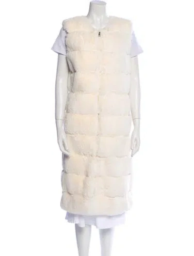 Pre-owned Milly Striped Vest In Neutral