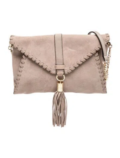 Pre-owned Milly Suede Crossbody Bag In Neutrals