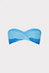 Milly Sunset Stripe Twist Bandeau Bikini Top