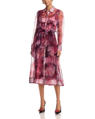 Milly Suzie Printed Midi Dress In Multi