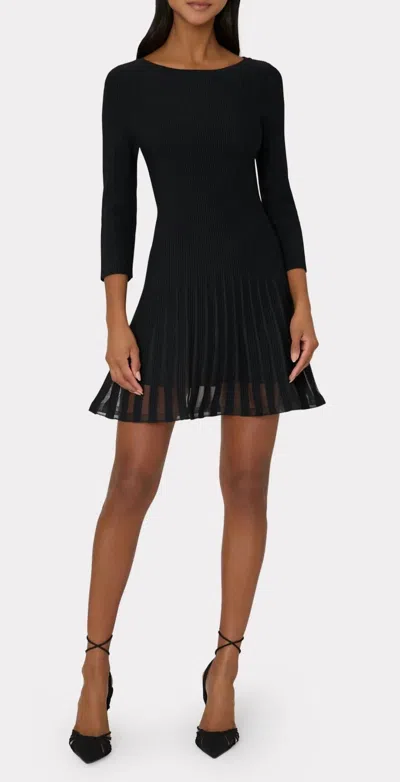 Milly Tabitha Mini Dress In Black