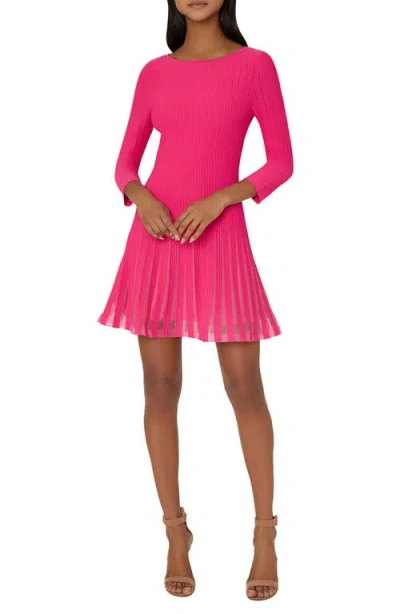Milly Tabitha Rib Minidress In  Pink