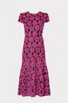 Milly Women's Tahlia Sequined Tulle Mesh Midi-dress In Pink Black