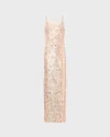 Milly Tatum Sequin Stretch Column Gown In Multi