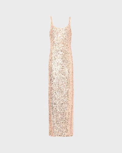Milly Tatum Sequin Stretch Column Gown In Multi