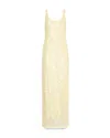 Milly Tatum Stretch Sequins Maxi Dress In Yellow