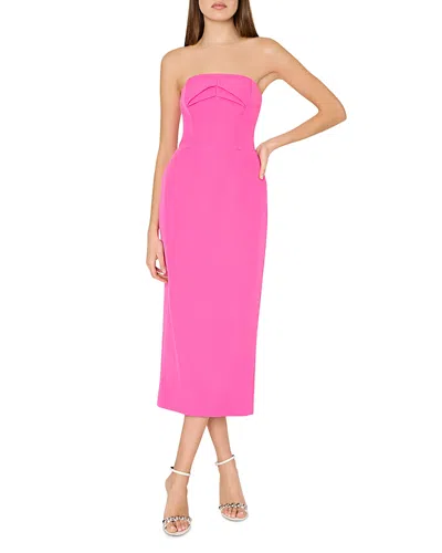 MILLY TAYLOR TRIANGLE PLEAT CADY DRESS