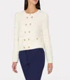 Milly Bubble Pointelle Knit Jacket In Multi