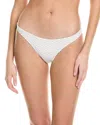 Milly Margot Solid Texture Bikini Bottom In White