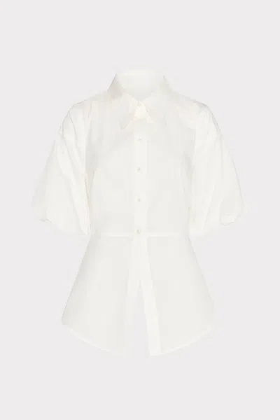 MILLY TIE BACK POPLIN BUTTON DOWN SHIRT