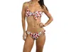 MILLY TIE FRONT BIKINI TOP IN CHERRY MULTI