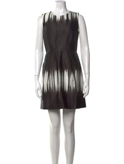 Pre-owned Milly Tie-dye Print Mini Dress In Black