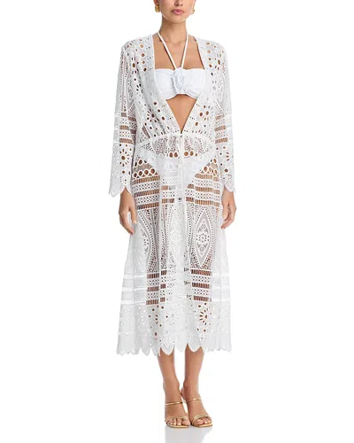 Milly Tiered Lace Cover-up In White