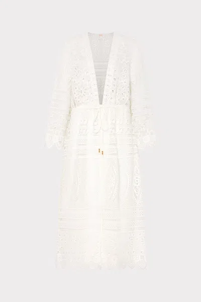 Milly Tiered Lace Cover-up In White