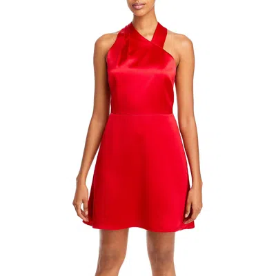 Milly Tiffany Womens Hammered Satin Mini Dress In Multi