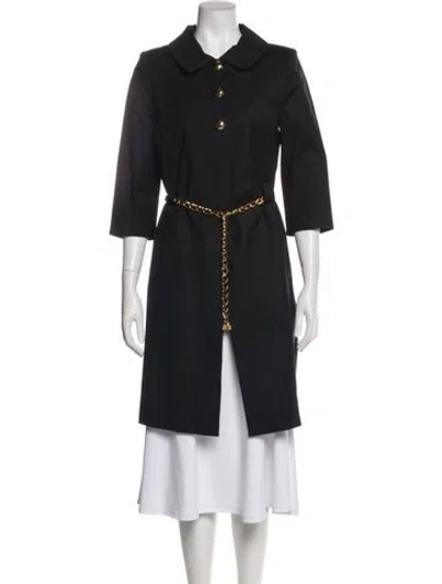 Pre-owned Milly Trench Coat In Gray