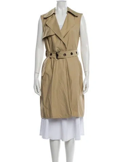 Pre-owned Milly Trench Coat In Neutral