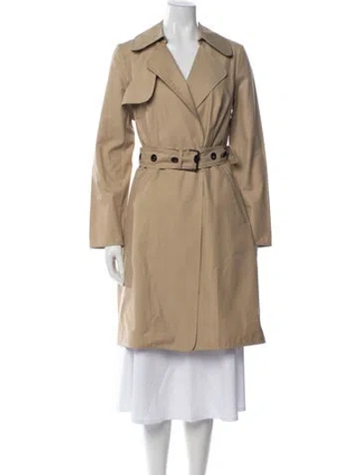 Pre-owned Milly Trench Coat In Neutral