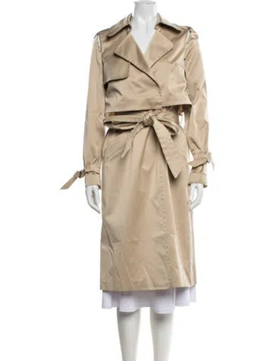 Pre-owned Milly Trench Coat In Neutrals