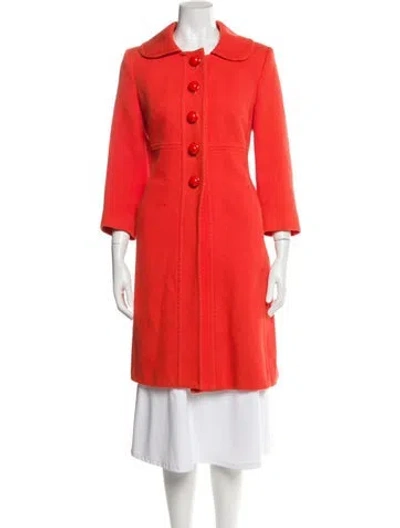 Pre-owned Milly Trench Coat In Orange
