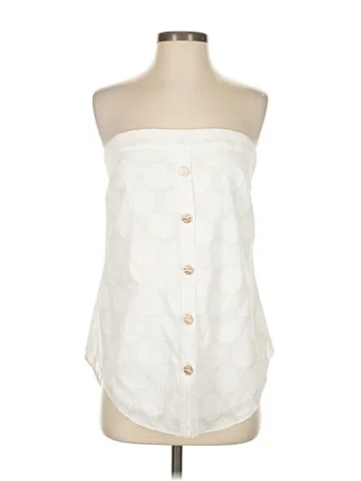 Pre-owned Milly Tube Top Ivory Strapless Neckline Tops In White