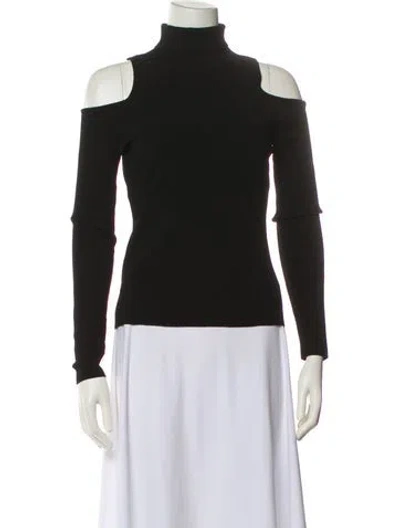 Pre-owned Milly Turtleneck Sweater In Black