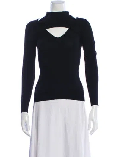 Pre-owned Milly Turtleneck Sweater In Black