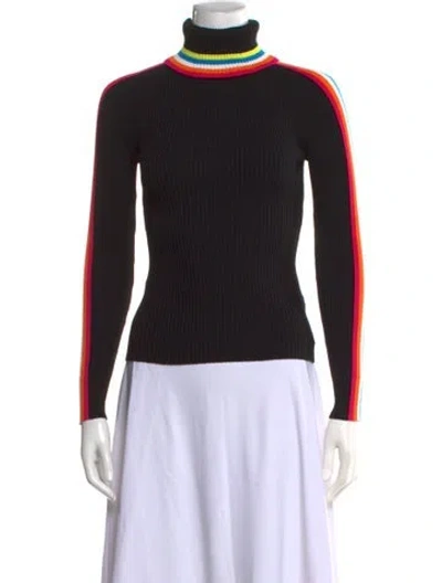 Pre-owned Milly Turtleneck Sweater In Black