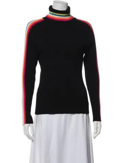 Pre-owned Milly Turtleneck Sweater In Black