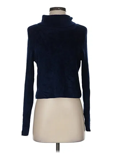 Pre-owned Milly Turtleneck Sweater In Blue
