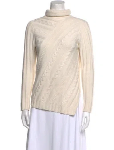 Pre-owned Milly Turtleneck Sweater In Neutral