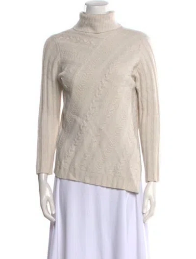 Pre-owned Milly Turtleneck Sweater In Neutral