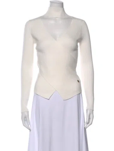 Pre-owned Milly Turtleneck Sweater In Neutral