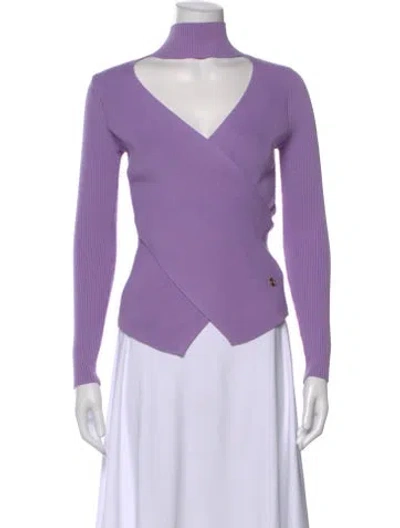Pre-owned Milly Turtleneck Sweater In Purple