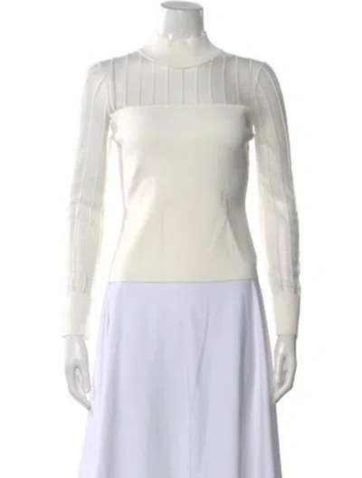Pre-owned Milly Turtleneck Sweater W/ Tags In Neutral