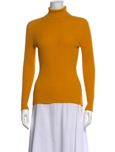 Pre-owned Milly Turtleneck Sweater In Yellow