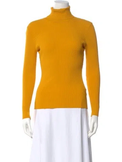 Pre-owned Milly Turtleneck Sweater In Yellow