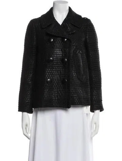 Pre-owned Milly Tweed Pattern Evening Jacket In Black/metallic