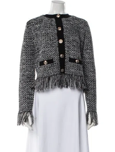 Pre-owned Milly Tweed Tweed Pattern Evening Jacket In Multi