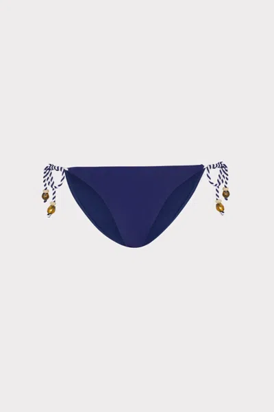 Milly Two Tone Rope Bikini Bottom In Blue