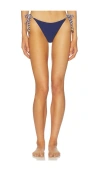 Milly Two Tone Rope Bikini Bottom In Blue