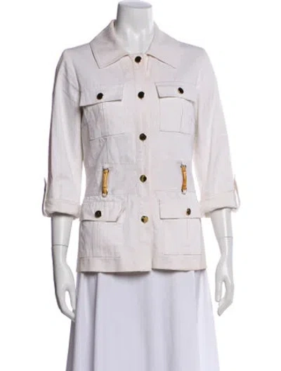 Pre-owned Milly Utility Jacket In White