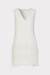 Milly Veronica Cady Feather Mini Dress In White