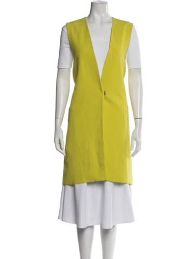 Pre-owned Milly Vest In Yellow