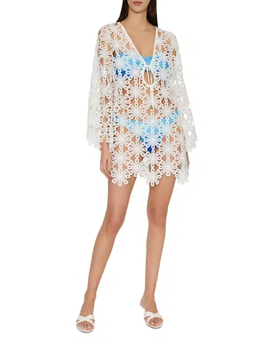 Milly Viara Lace Dress Swim Cover-up In White