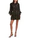 Milly Vierra Burnout Dress In Black